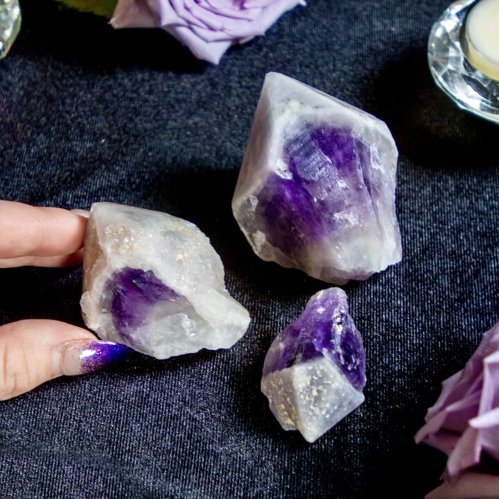 Natural Quartz-Capped Dream Amethyst Point