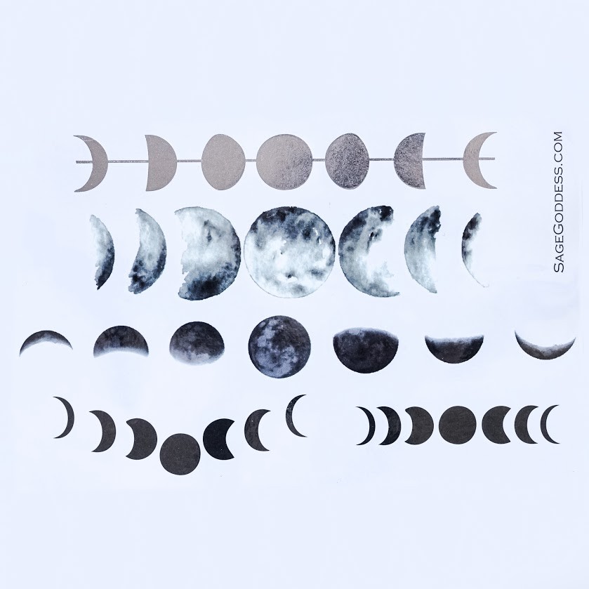 Moon Phases by Amanda Merino from Tattly Temporary Tattoos – Tattly  Temporary Tattoos & Stickers
