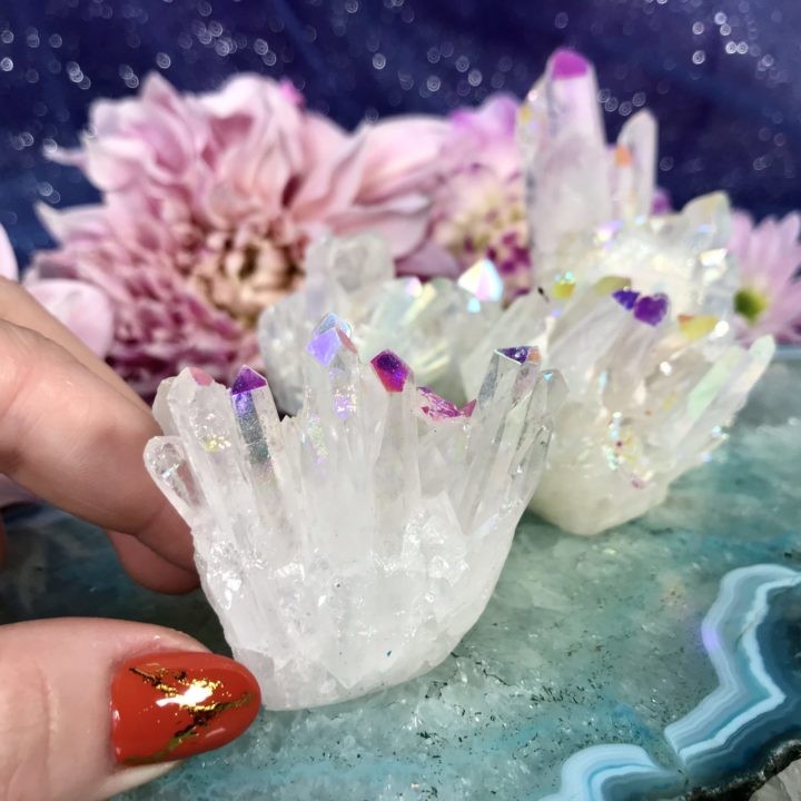 Opal Aura Quartz Clusters