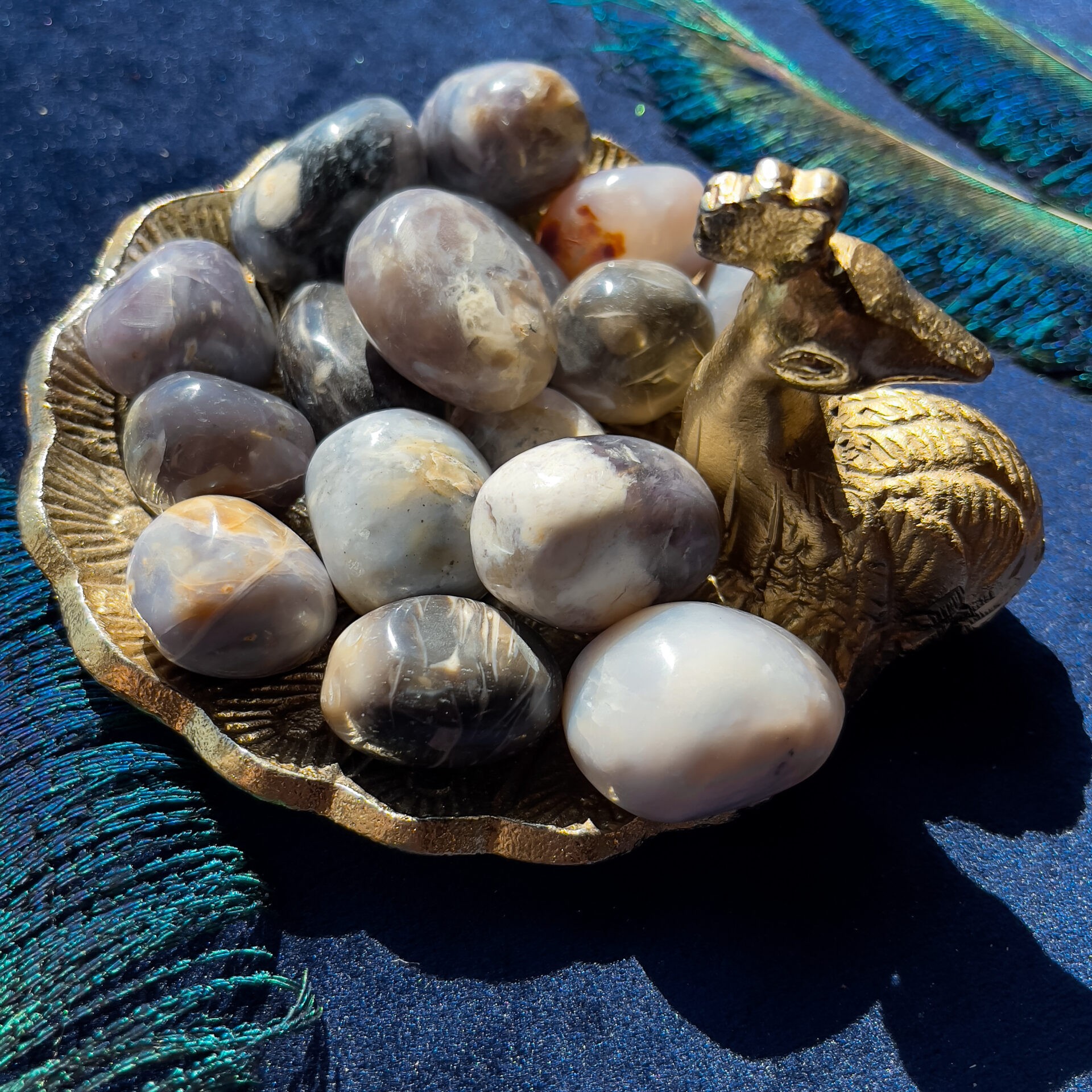 Sage Goddess Tumbled Purple Chalcedony for deep calm