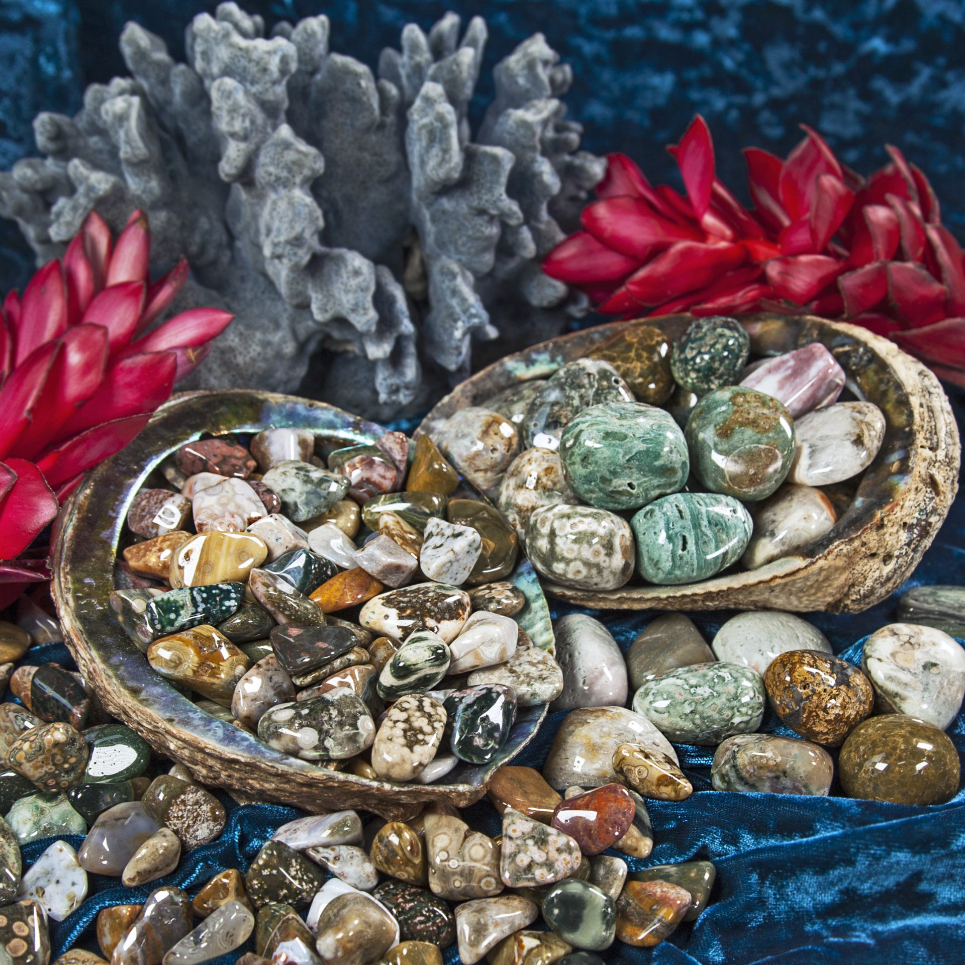 Tumbled Ocean Jasper for joy, happinness, and high spirits picture