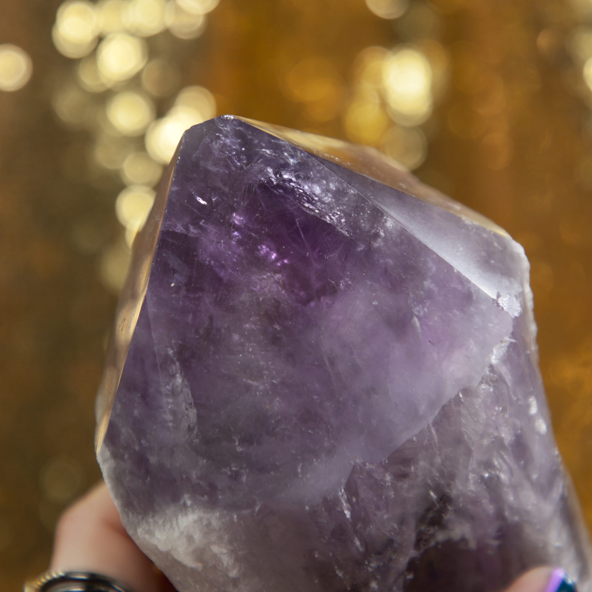 Sage Goddess Natural Phantom Amethyst Root Crystal for spiritual