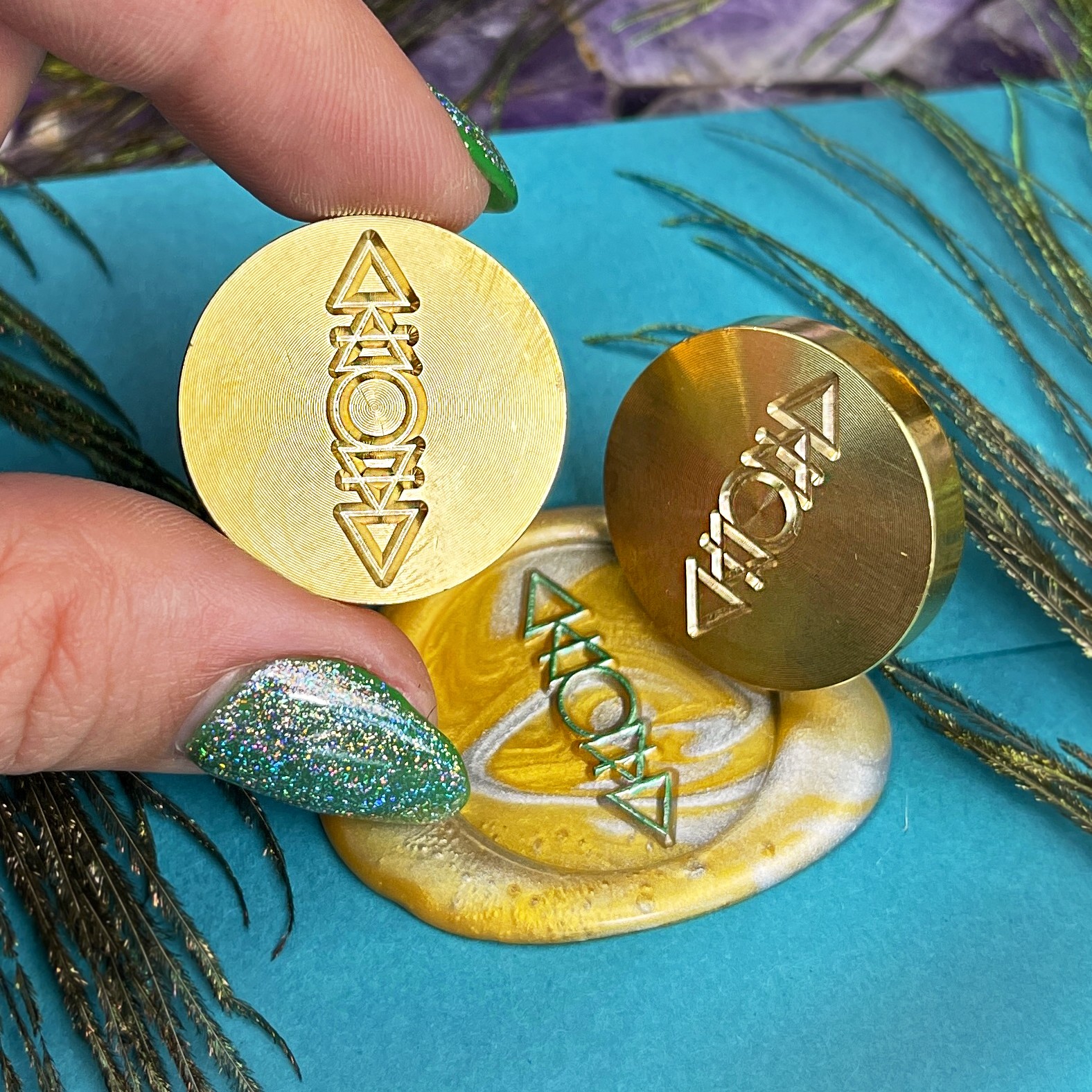 Sage Goddess Alchemy Symbol Wax Stamp for sealing intentions