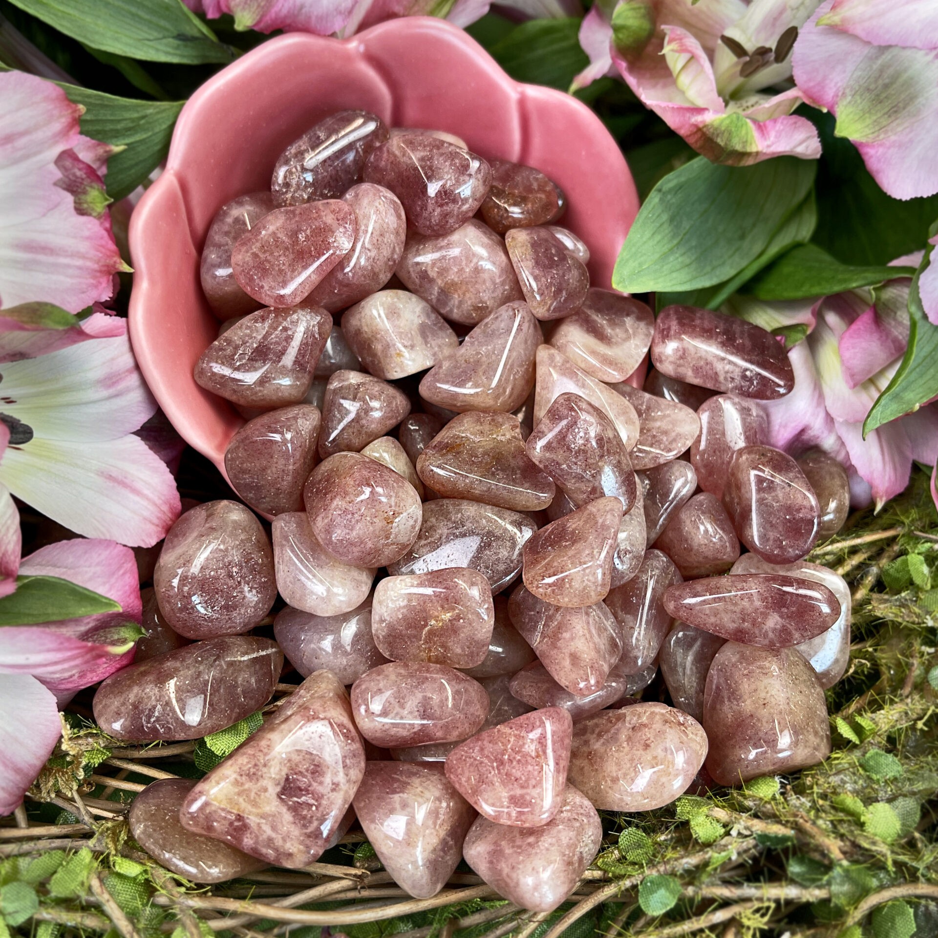 Sage Goddess Small Tumbled Pink Aventurine for light in dark times