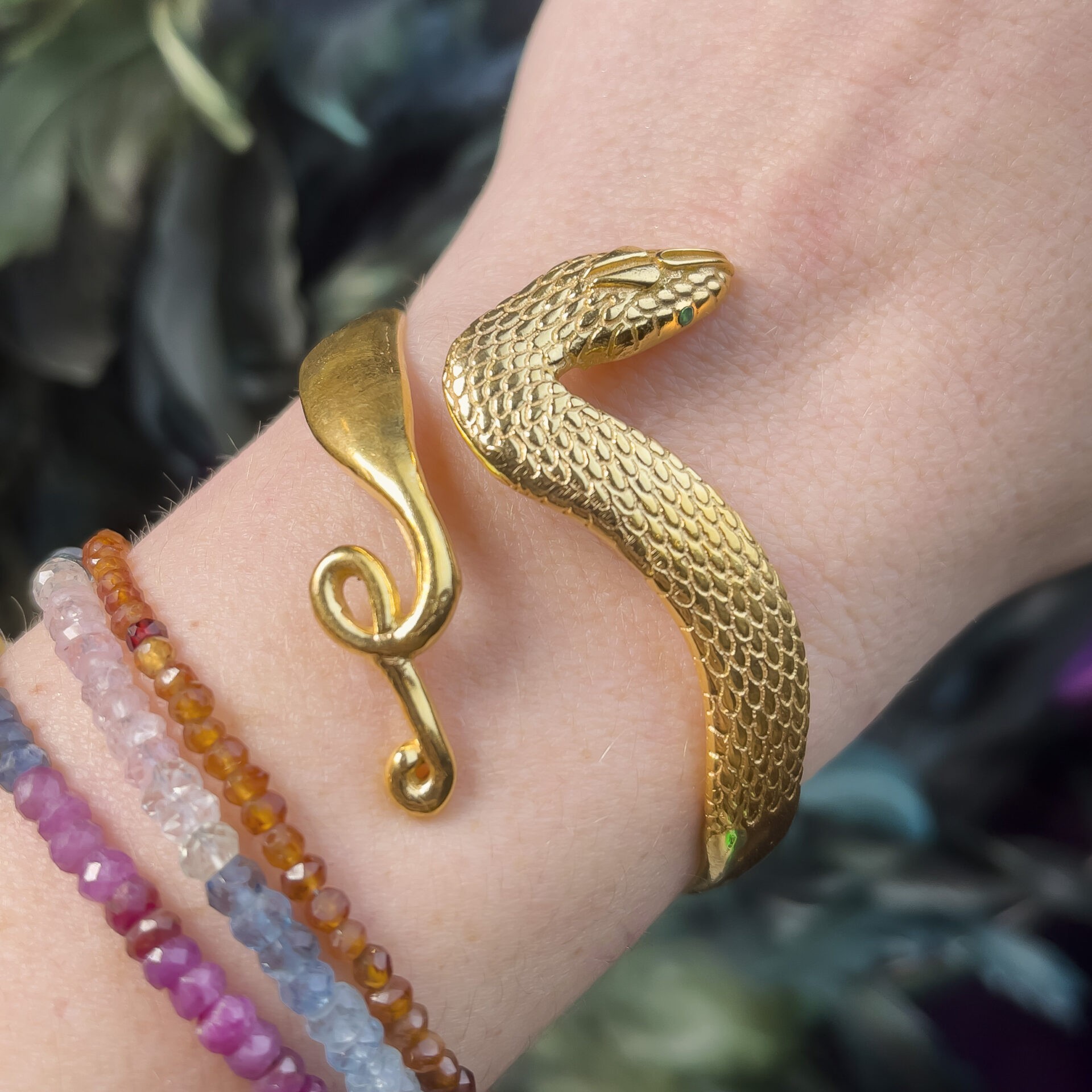 Wisdom Snake Bracelet Cuff