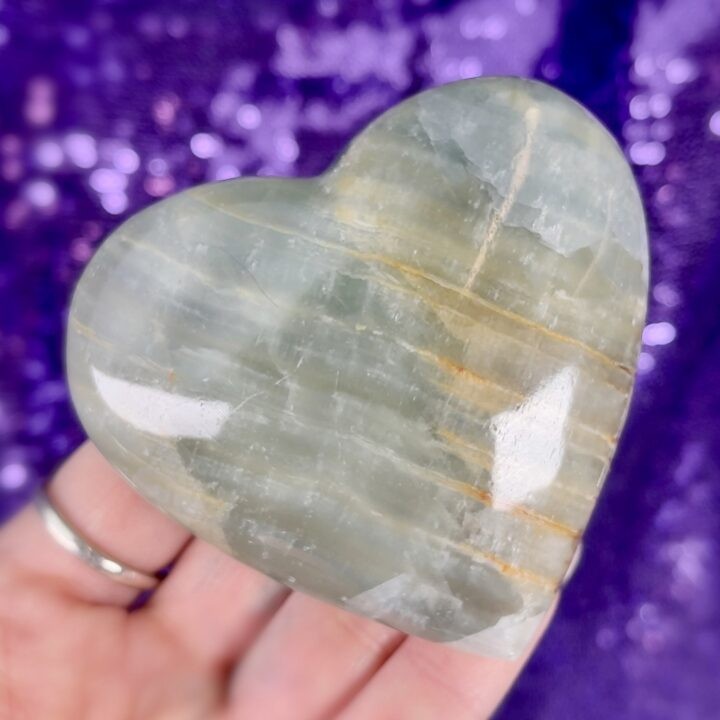 Lemurian Blue Calcite Heart