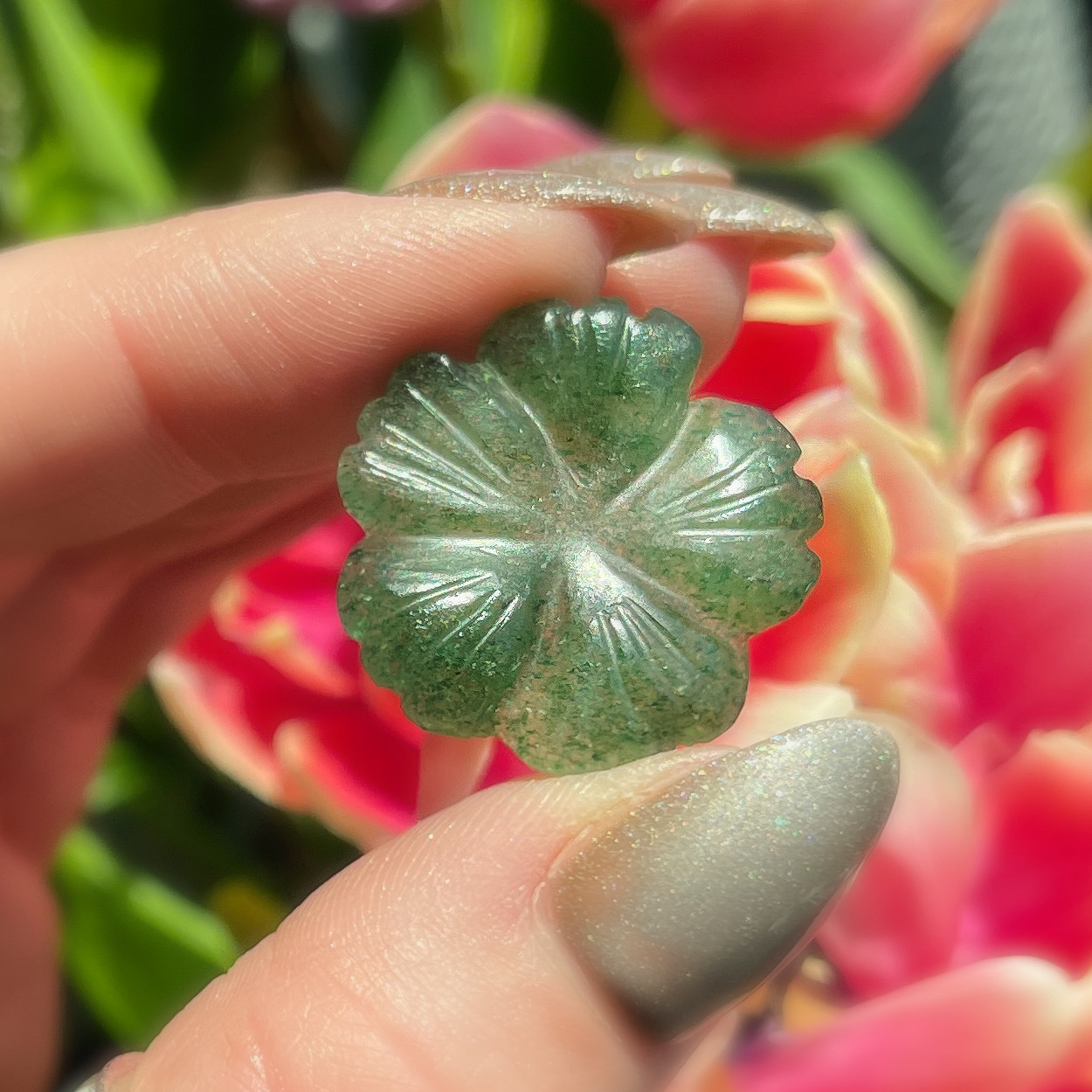 Image of Green Aventurine Mini Flower