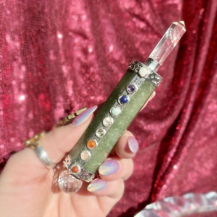 Green Aventurine 9 Chakra Pocket Wand