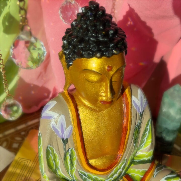 Handpainted Wooden Buddha