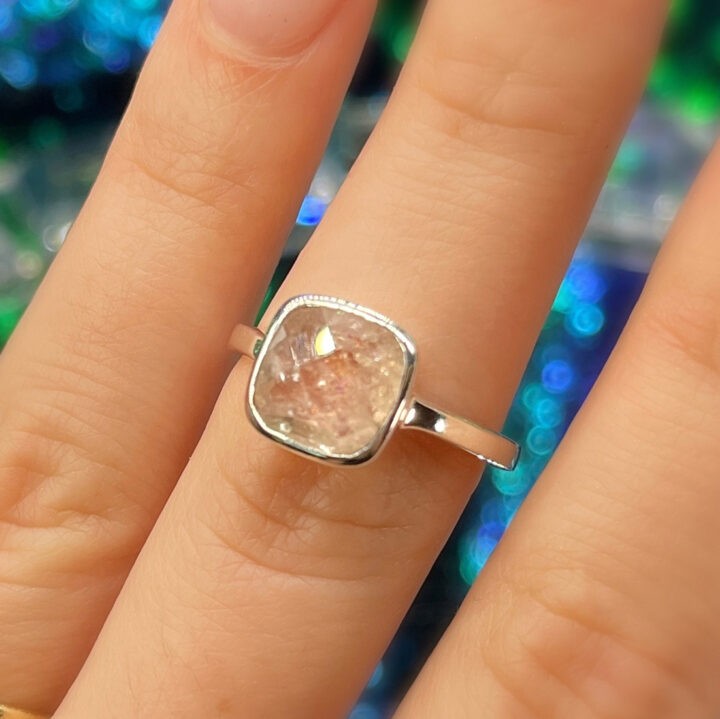 Faceted Morganite Ring