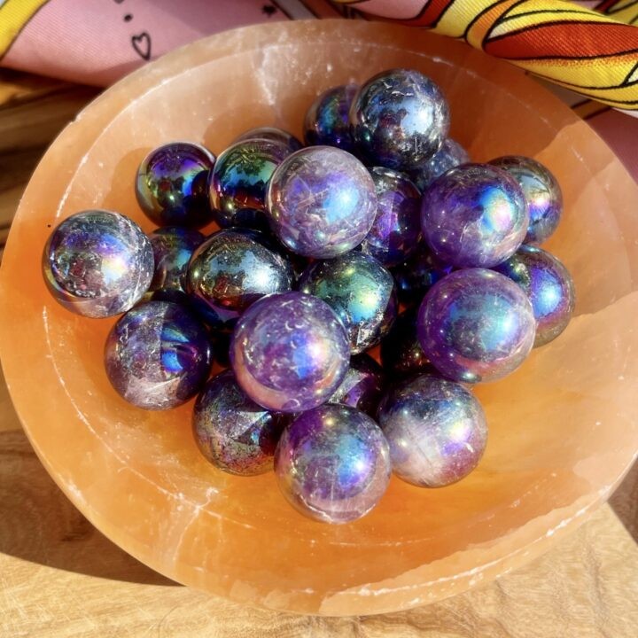 Angelic Guidance Mini Angel Aura Amethyst Sphere