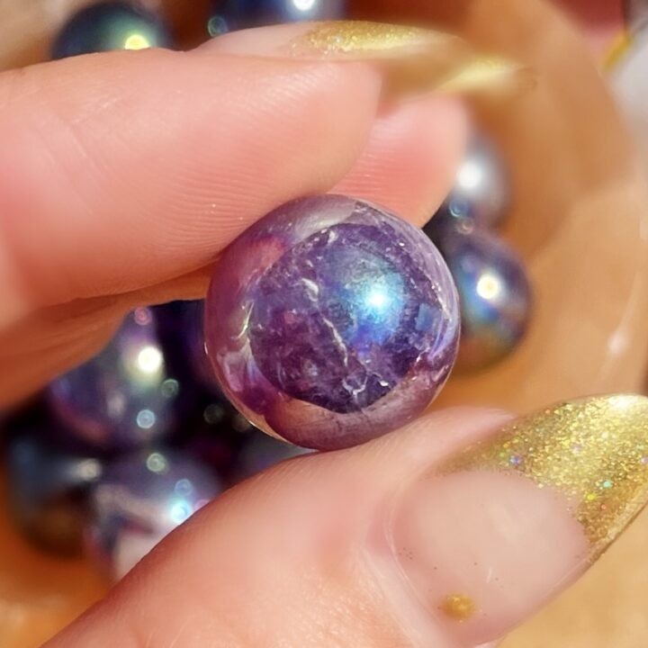 Angelic Guidance Mini Angel Aura Amethyst Sphere