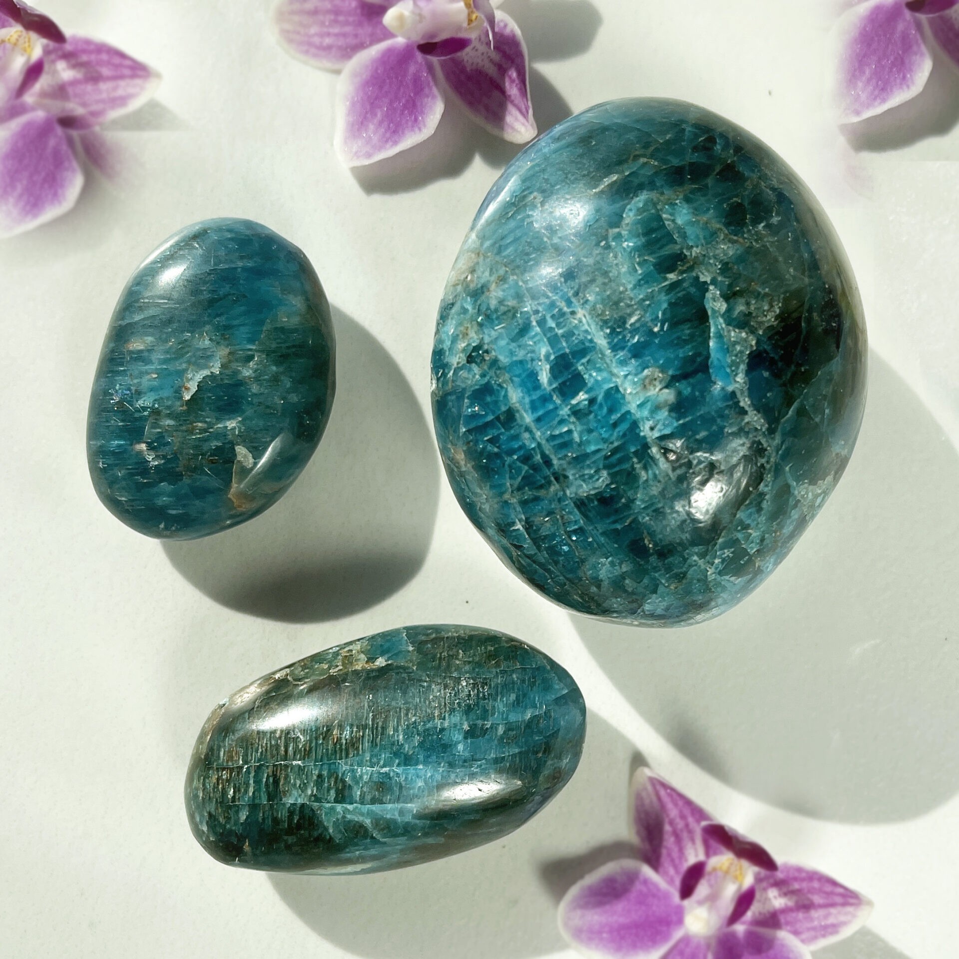 Sage Goddess Blue Apatite Guidance Meditation Stone for wisdom