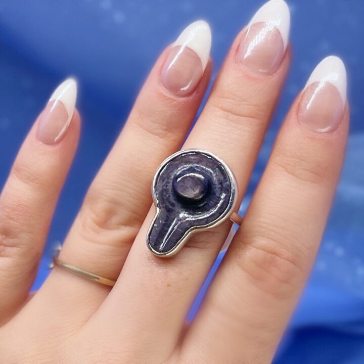 Sapphire Shiva Lingam Ring