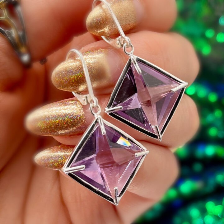 Pink Amethyst Magician Earrings