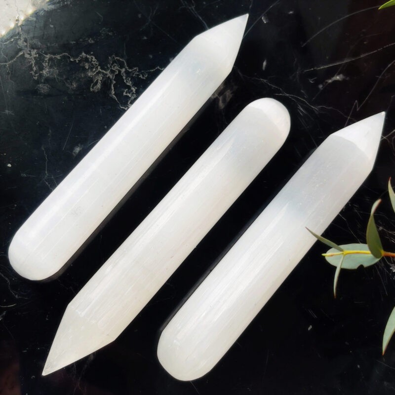 Sage Goddess Circle Opening Selenite Wand for moon rituals