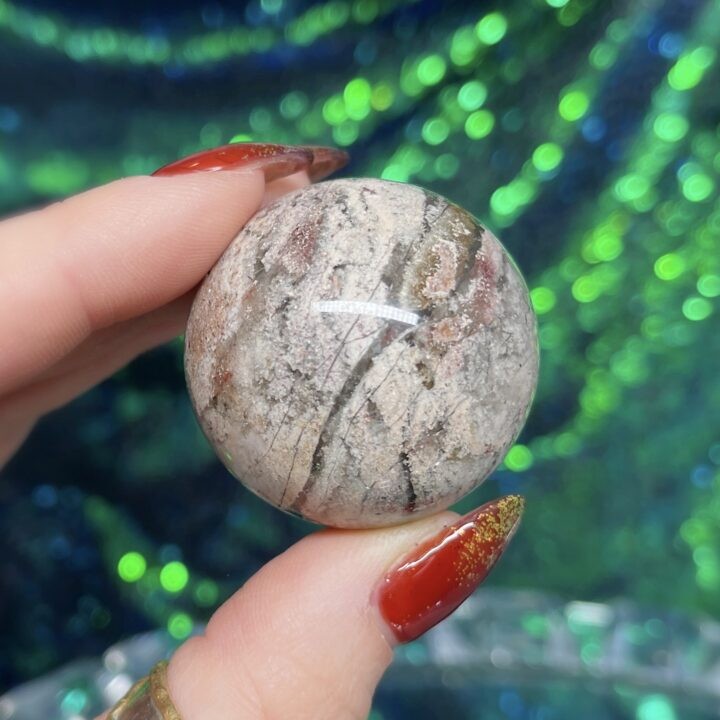 1,000 Line Lodolite in Quartz Sphere