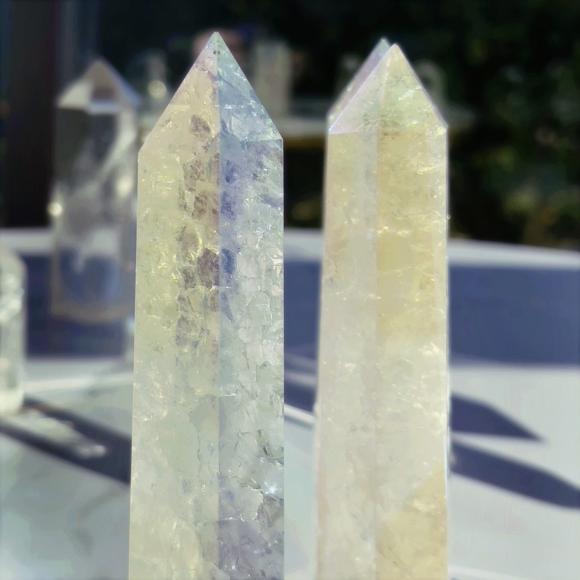 Sage Goddess Gemstone Sale: Angel Aura Quartz Point Ring