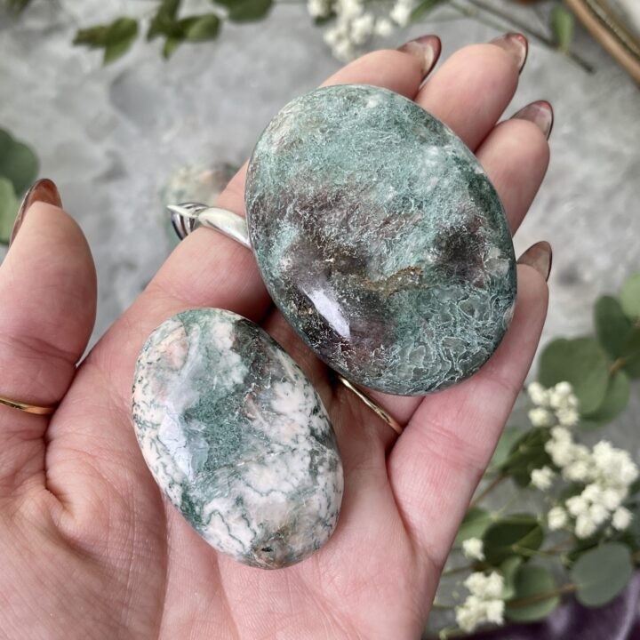 Ultimate Heart Healing Green Stilbite Palm Stone