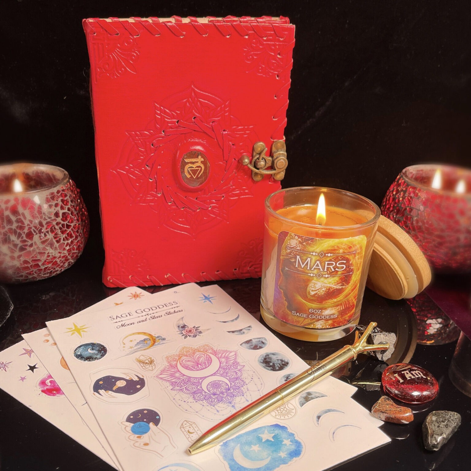 Mars & Root Chakra Journaling & Meditation Set - Sage Goddess