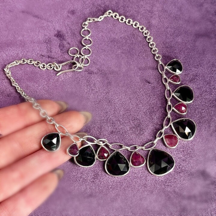 Ruby and Black Spinel Choker