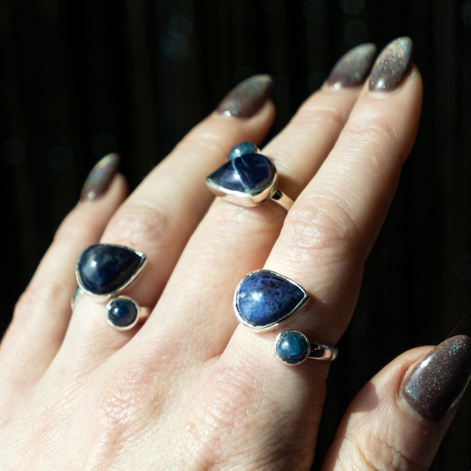Kyanite ring blue Sapphire Substitute ring made to order in your size with  sturdy Sterling silver band