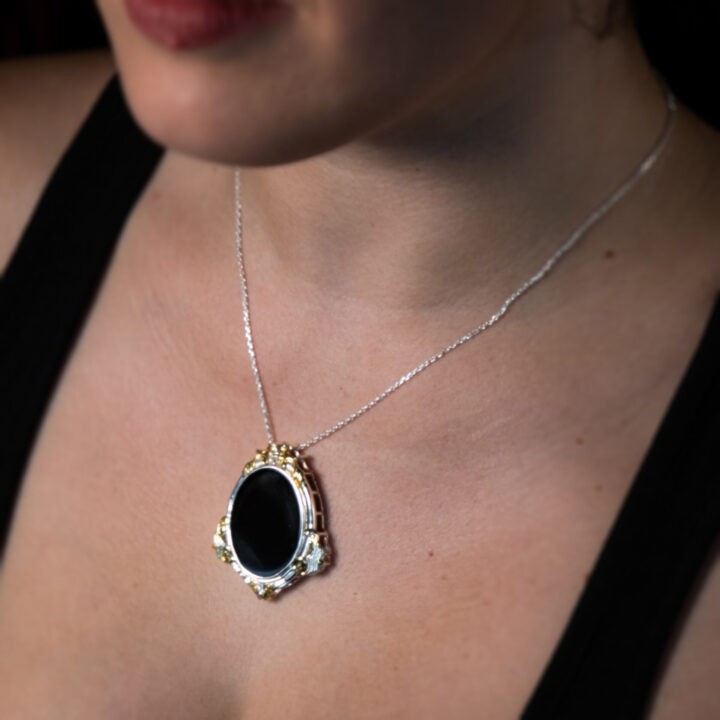 Black Obsidian Scrying Pendant