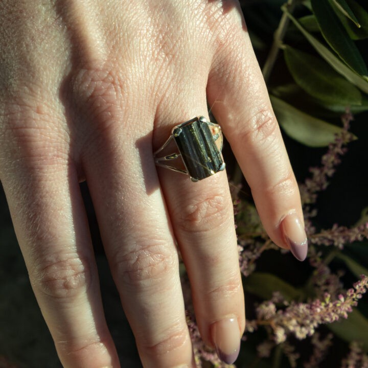 Manifest Your Dreams Epidote with Hidden Citrine Ring