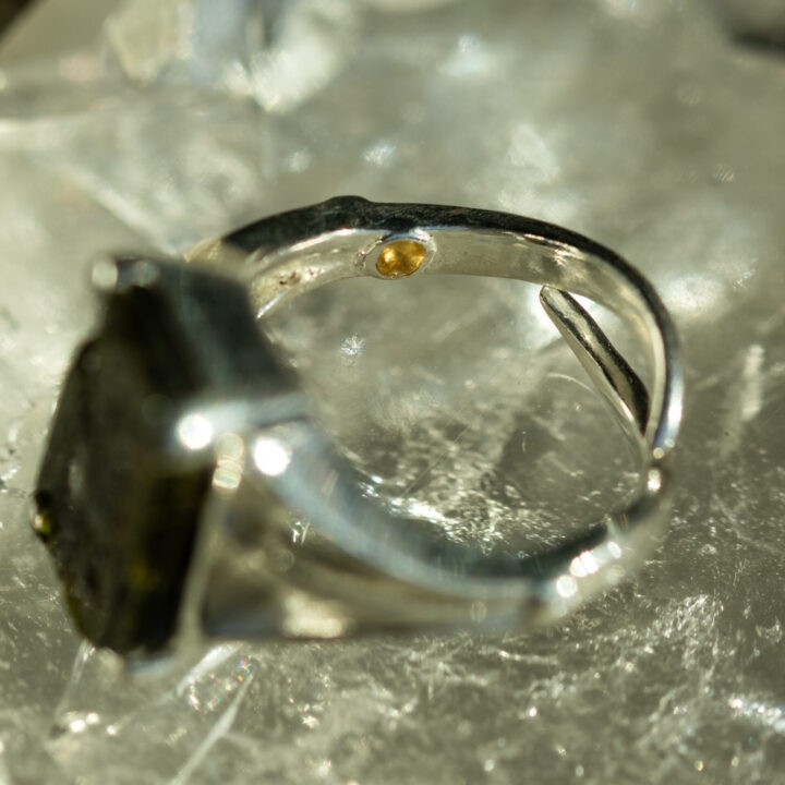 Manifest Your Dreams Epidote with Hidden Citrine Ring