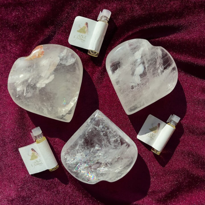 Clear Quartz Heart & Intuitive Perfume Sample Duo