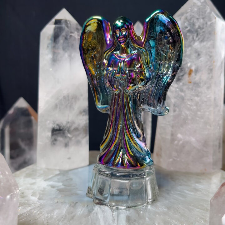 Titanium Aura Glass Angel