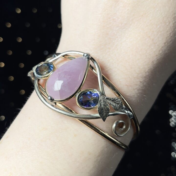 Gemstone Sale: Kunzite with Mystic Fire Topaz Cuff