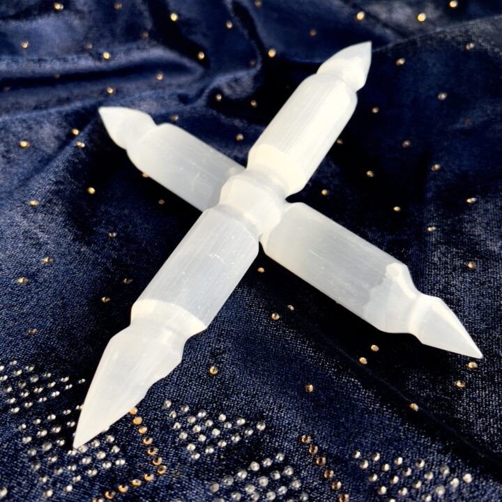 Double-Terminated Twisted Selenite Wand