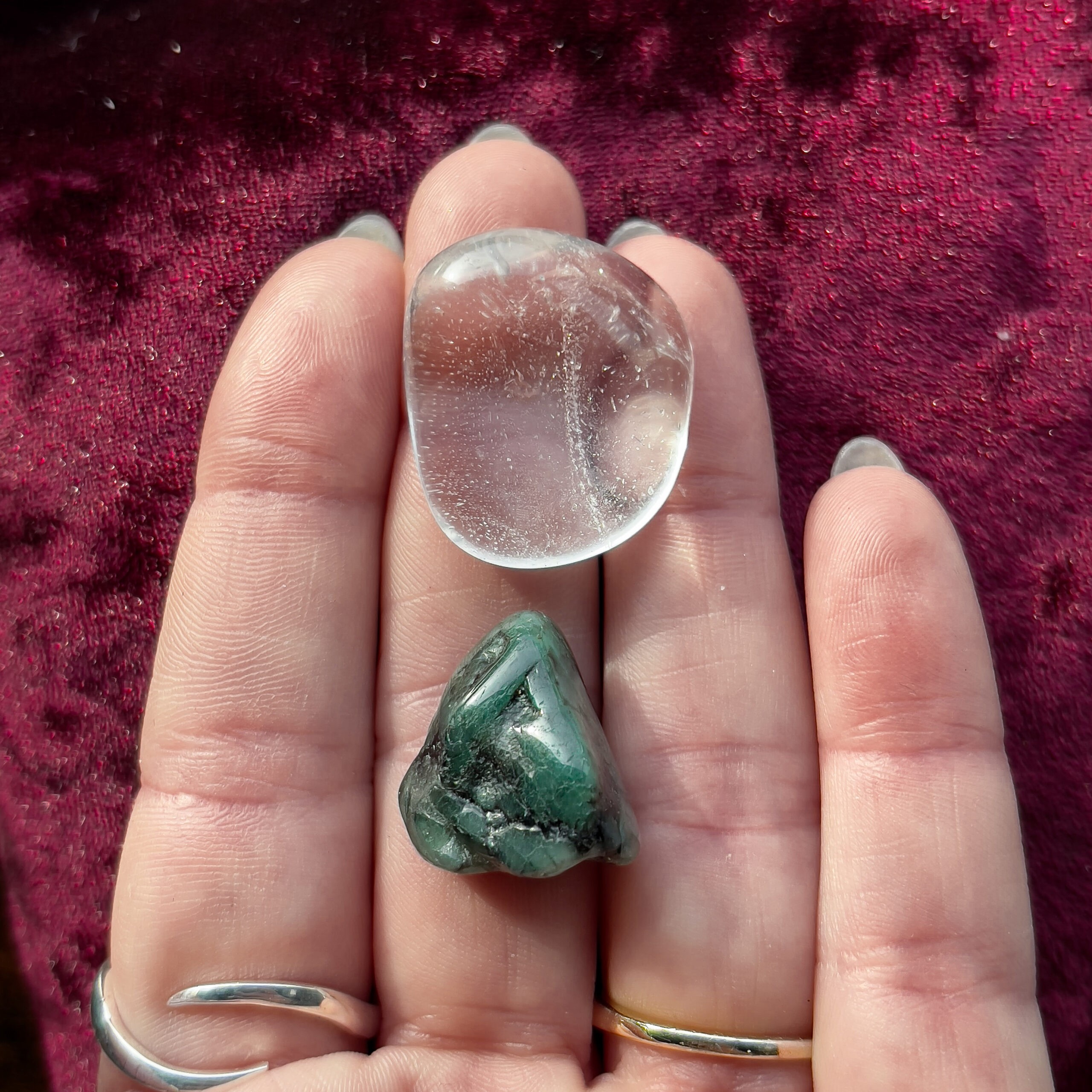 Emerald Green Crystal Rune Stones