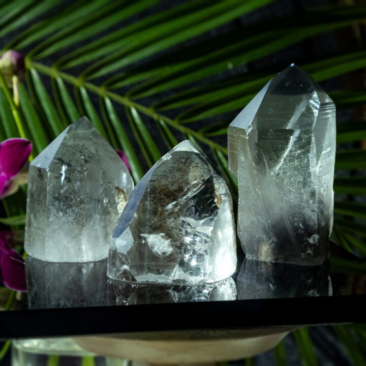 Black Phantom Quartz Natural Sided Generator