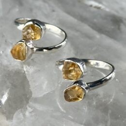 Gemstone Sale: Natural Citrine Bypass Ring