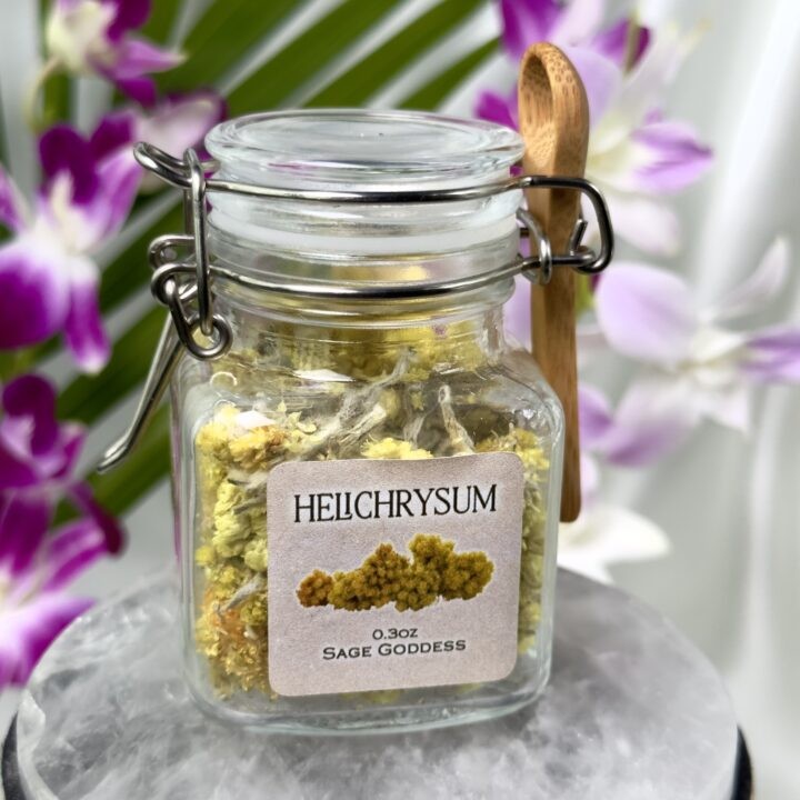 Helichrysum Herb Jar for healing & higher realm connection - Sage Goddess