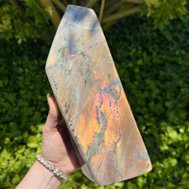 Gemstone Sale: Polished Purple & Orange Labradorite