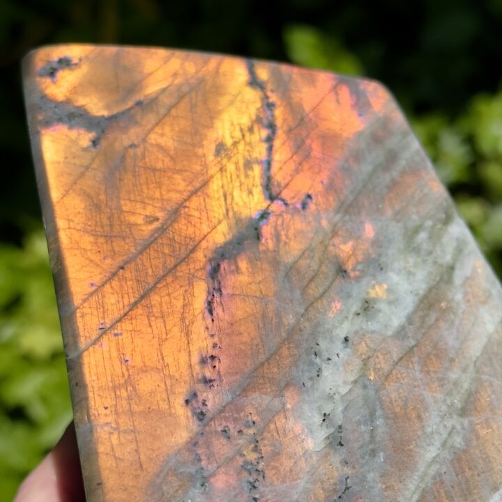 Gemstone Sale: Polished Purple & Orange Labradorite