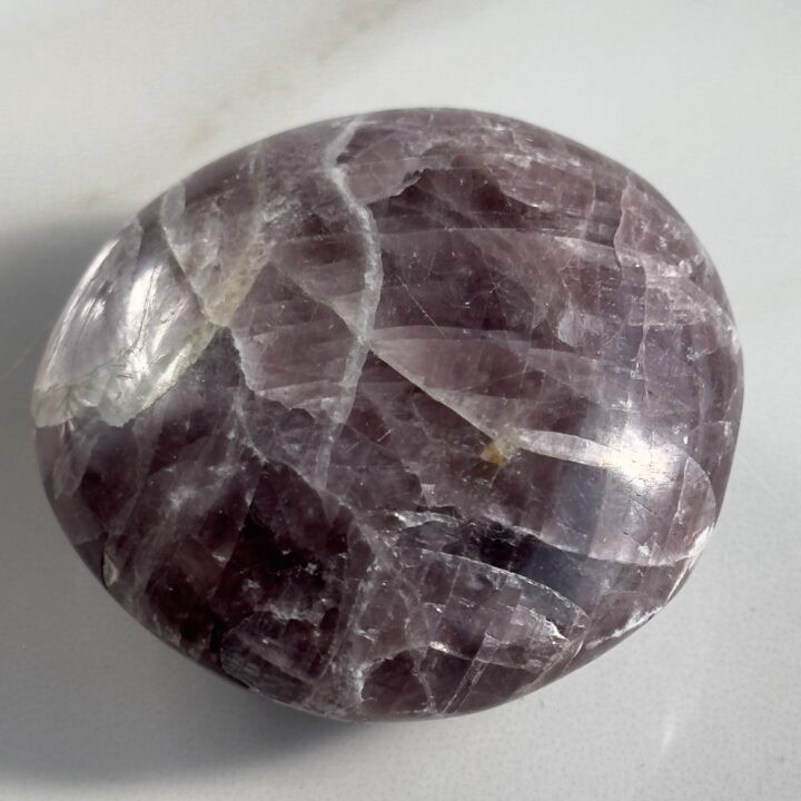 Gemstone Sale: AAA-Grade Purple Anhydrite Palm Stone