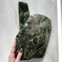 Gemstone Sale: Freeform Polished Nephrite Jade