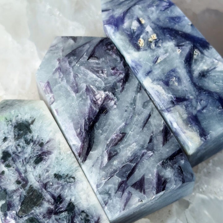 Aquamarine & Lepidolite Obelisk