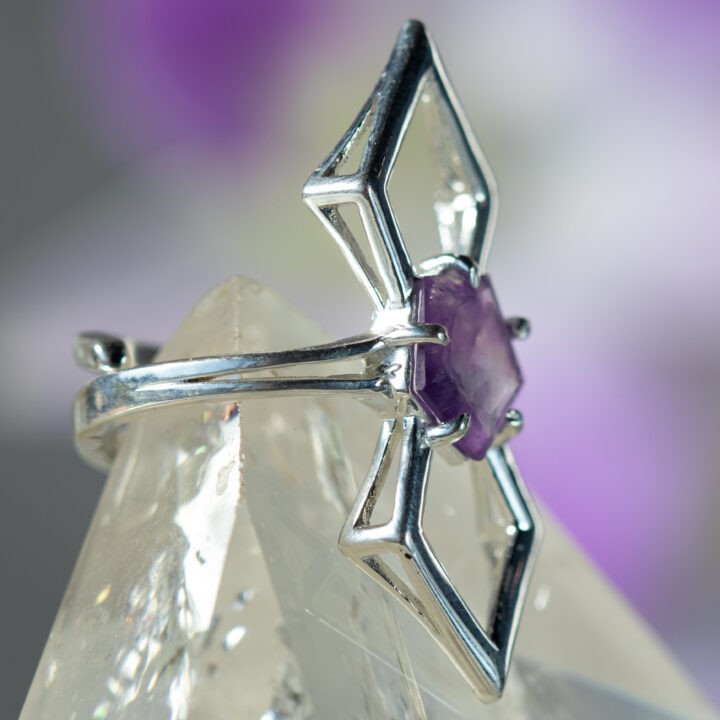 Faceted Amethyst Ring