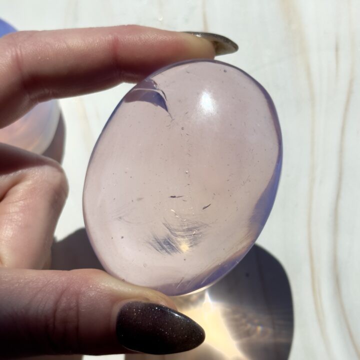 Misfit Minerals: Pink Opalite Palm Stone