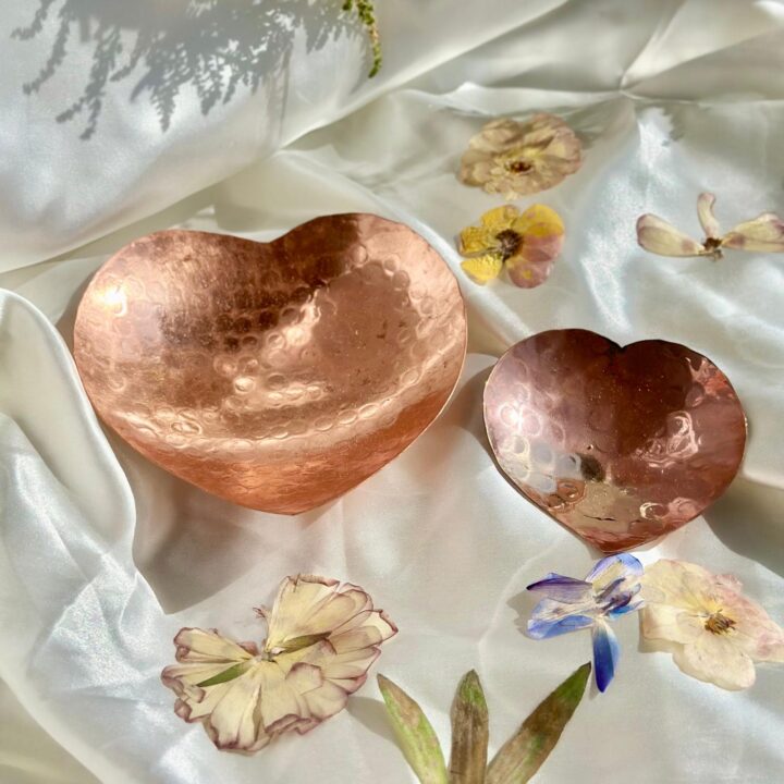 Hammered Copper Heart Bowl