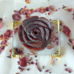 Almandine Garnet Rose Incense Stick Holder