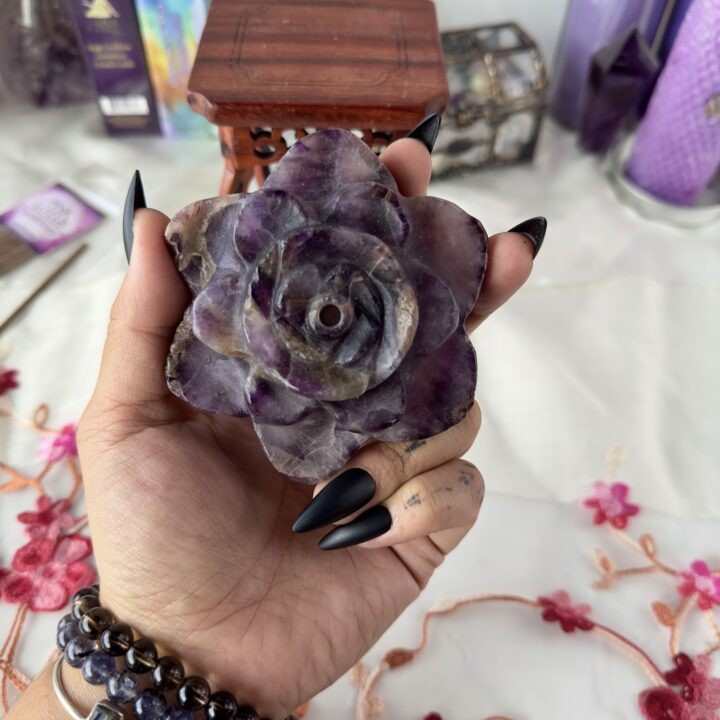 Amethyst Lotus Incense Stick Holder