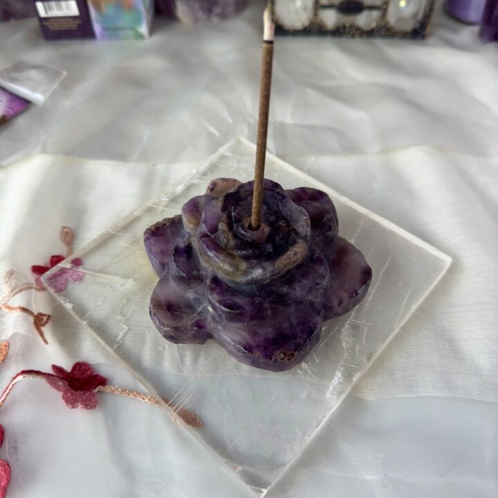 Amethyst Lotus Incense Stick Holder