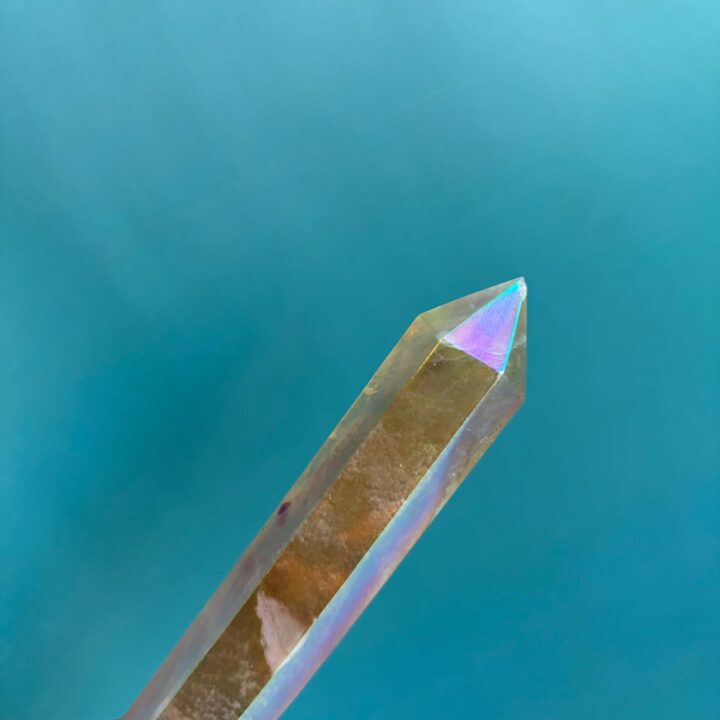 Angel Aura Yellow Fluorite Wand