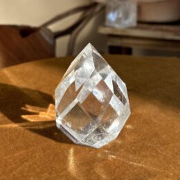 Clear Quartz Faceted Flame